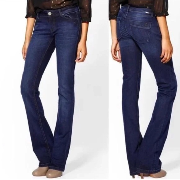 DL1961 Denim Cindy Slim Boot Cut Jeans in Sonic Dark Wash Mid Rise Size 32 NWT - Picture 1 of 13